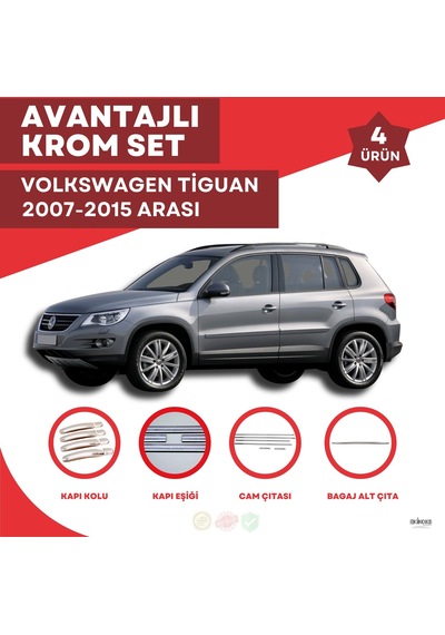 Volkswagen Tiguan Avantajlı Krom Set 2007-2015 Arası -4ürün- Pasl