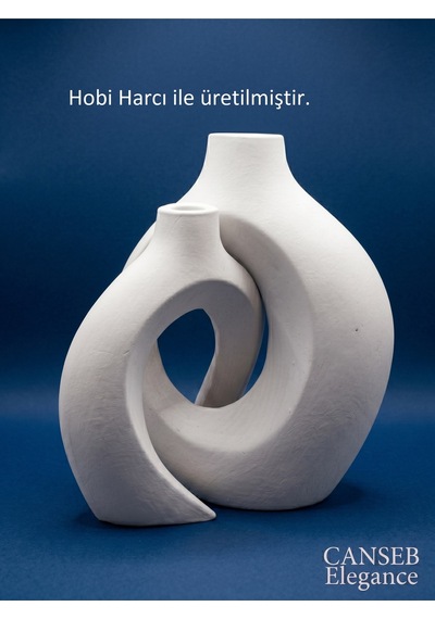 Premıum Sarmaşık Sevgili İkili Vazo Dekoratif - 16/13cm 90526825