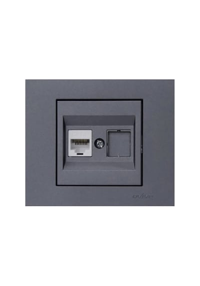 Grano Füme Tekli Data Prizi 1 Rj45 Cat6 İnternet Prizi