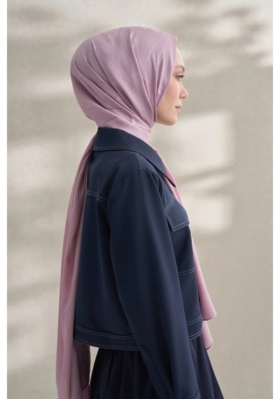 Armanda Krep Jakar Prizma Desen Şal - 70 X 190 Pudra