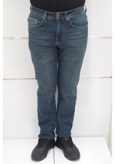 Denim Cartel Dmctekstil Erkek 977 Yeşil Yüksek Bel Rahat Kesim Boru Paça Jean Pantolon