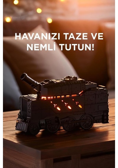Hava Nemlendiricisi Led Işıklı Aroma Difüzör Tank Tasarım Kumandali Ultrasonik 300 Ml