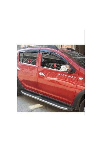 Dacıa Sandero Stepway 2012-2022 Krom Cam Çıtası Paslanmaz Çelik 4 Parça