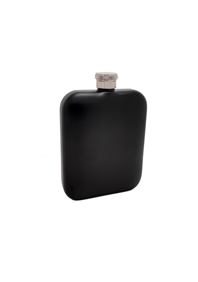 Çelik Üzeri Mat Siyah 5 Oz 150 ML Içki Matarası Py84Sy Siyah