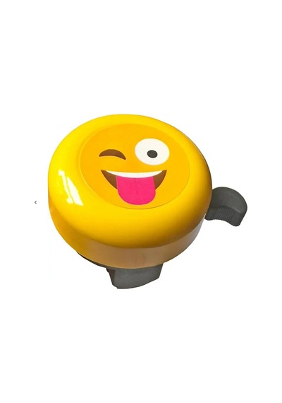 Çocuk Bisikletleri Scooter İçin Erkek Ve Kız Çocuklar İçin Bisiklet Zili Emoji Yüz Sarı