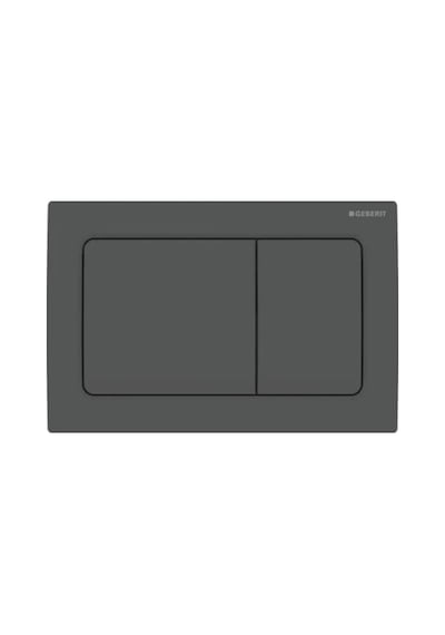 Geberit Alpha30 Kumanda Kapağı Çift Basmalı, Mat Siyah - 508 Yeşil