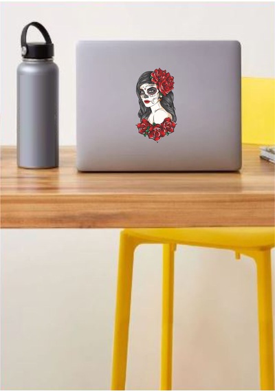 Dövmeli Çingene Kız - Araba Oto Motosiklet Karavan Sticker - 00029 30x17 Cm