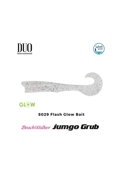 Duo Beach Walker Jumbo Grub Kuyruk 8cm S029 Flash Glow Bait (X5)