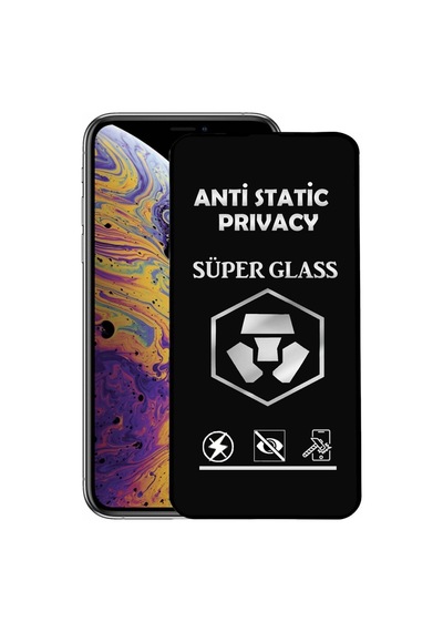 Apple iPhone Uyumlu Xs Tam Kaplayan Anti Statik Hayalet Süper Cam Ekran Koruyucu