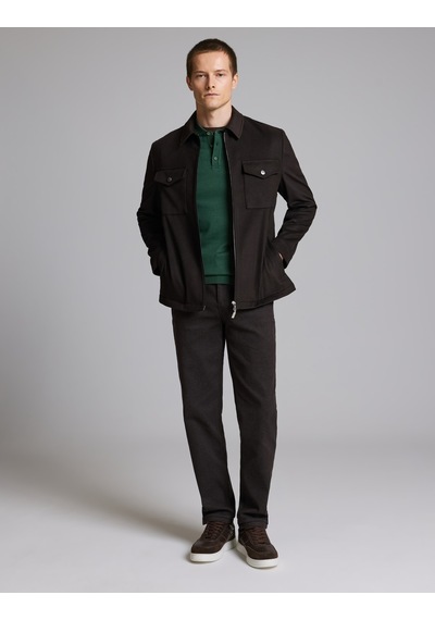 Pierre Cardin Kahverengi Regular Fit Fermuarlı Ceket 50327909-vr029