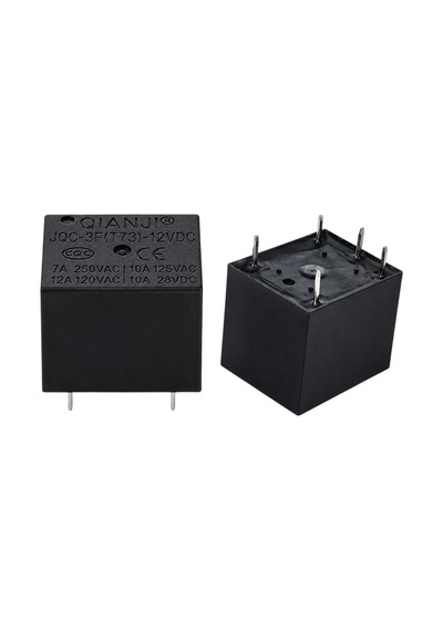 12 Volt 10 Amper Dc Tek Kontak 5 Pinli Küp Röle Jqc-3f T73