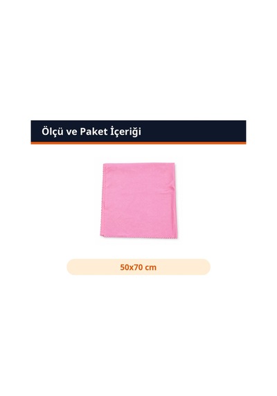Trobus Cam Silme Bezi Mikrofiber 50x70 Cm Pembe