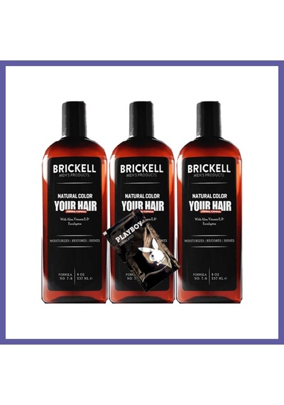 Bezos Brickell Anti-white Erkeklere Özel 3 Adet X 237 Ml Saç Sakal Bakım Şampuanı + Hediye Jel Gzystr:0336 Nıda