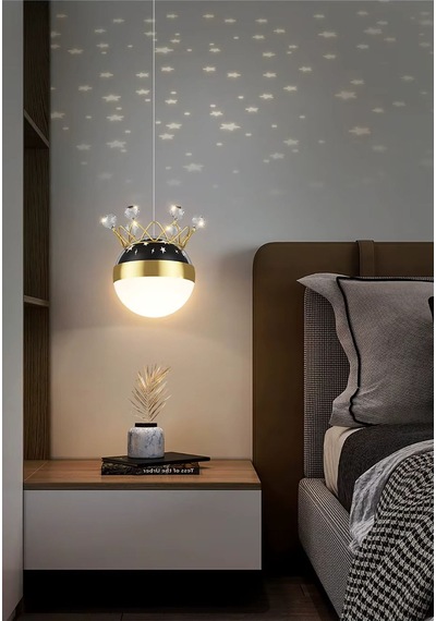Dolunay Model Gold Kaplama 3 Renk Metal Salon Mutfak Oturma Yatak Odası Modern Led Sarkıt Avize Gold