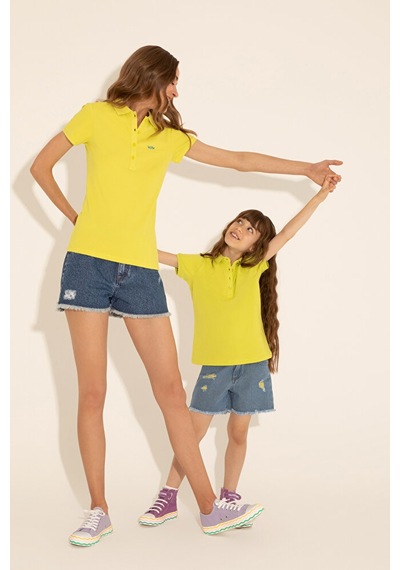 U.S. Polo Assn. Kız Çocuk Fıstık Polo Yaka Basic Tişört 50288501-vr087 992440