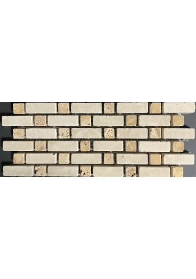 Doğaltaş 10X27Cm Traverten Bordür Fileli Dekor