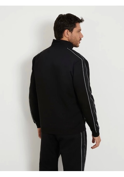 Guess Erkek Yan Logolu Sweatshirt Siyah
