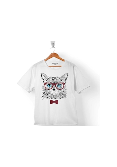 Hıpster Cat Hipstır Kedi Wıth Glasses Gözlük Çocuk Tişört 001