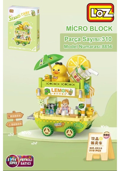 Loz Micro Block Serisi Limonata Arabası 310 Parça Oyuncak Yapım Seti Fflz-8856