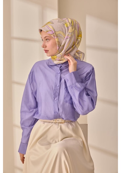Silk Home Olinda İpek Eşarp 47003-34 Gümüş, Sarı, Yanık Sarı, Pembe, Butter Yellow