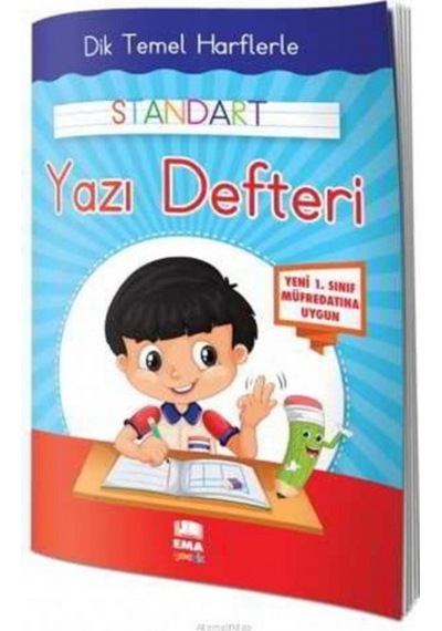 Ema Çocuk Dik Temel Harfler Yazı Defteri Klavuz Çizgisiz - 3 Adet