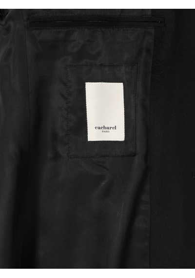 Cacharel Siyah Slim Fit %100 Kaşmir Palto