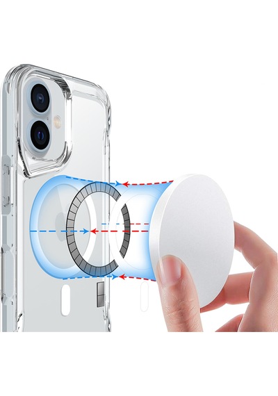Apple iPhone 17 Uyumlu Magsafe Özellikli Özel Tasarım Şeffaf Kapak