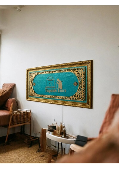 Tapduk Emre Hat Sanatı Tablosu 40x80 Cm