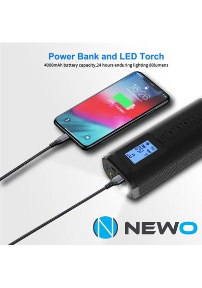 Newo Şarjlı Lastik Şişirme Pompası Işıklı Ap2-p