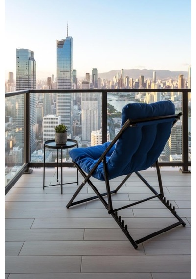 Napper Katlanabilir Mavi Şezlong - Su Geçirmez Kumaş, Metal İskelet, Balkon Ve Bahçe Sandalyesi Diğer Napper Katlanabilir Mavi Şezlong - Su Geçirmez Kumaş, Metal İskelet, Balkon Ve Bahçe Sandalyesi Diğer