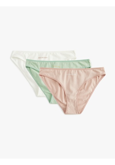 Koton Pamuklu 3'lü Brief Külot Paketi Ekru 5wlk30269mk Ekru