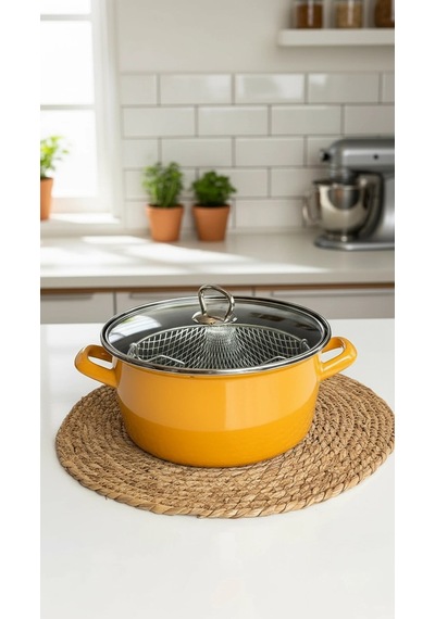 Kızartma Tenceresi Sarı 22 Cm 4,5 Lt Renkli