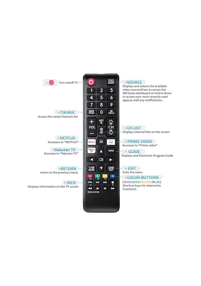 Samsung İle Uyumlu Ue55ru7300uxtk Tv Kumanda