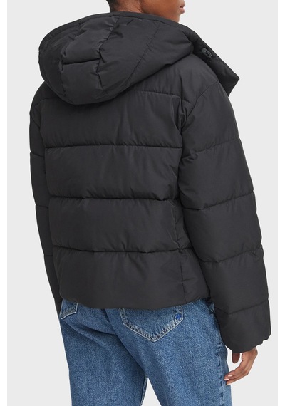 Calvin Klein Suya Dayanıklı Çıkarılabilir Kapüşonlu Şişme Mont Lv047h504gub1 Kadın Mont Lv047h504g Ub1 Siyah