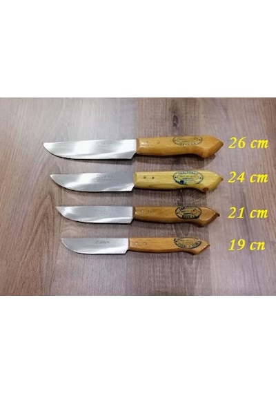 26-24-21-18 CM 4 Lü Set Meşhur Osmaniye Bıçağı El Yapımı Bıçak Ahşap