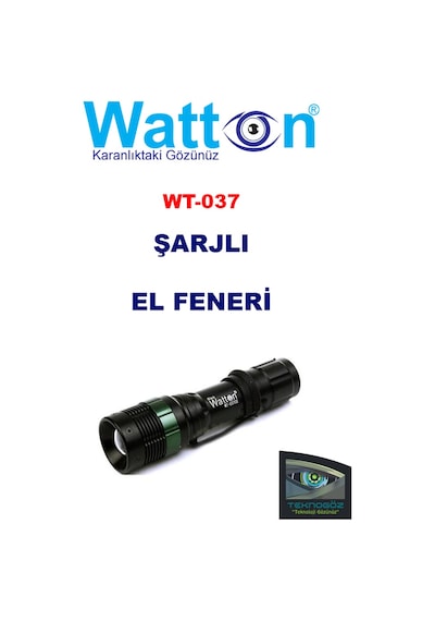 Watton Wt-037 Şarjlı El Feneri