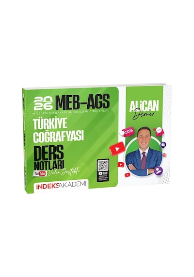 İndeks Akademi 2026 Meb-ags Türkiye Coğrafyası Video Ders Notları - Alican Demir İndeks Akademi Yayıncılık