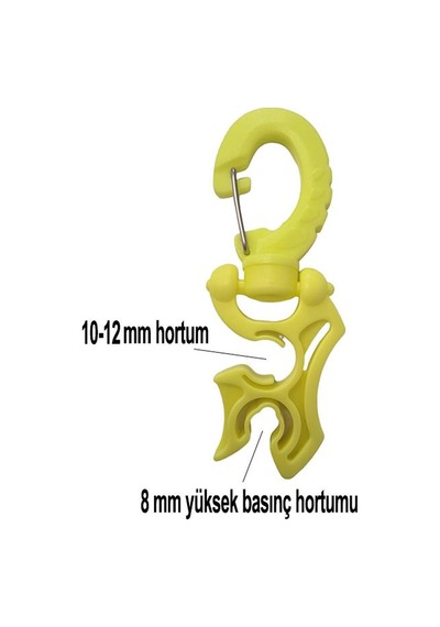 Kraken Hortum Tutucu İkili Fırdöndülü Sarı, Hc06