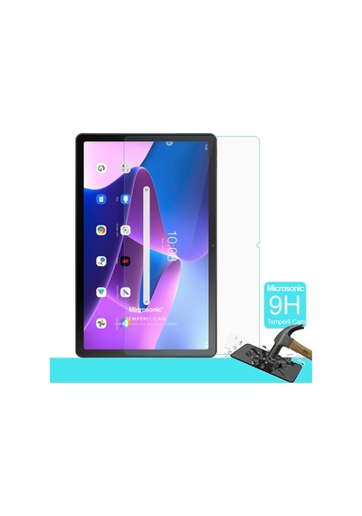 Microsonic Lenovo Uyumlu Tab M10 Plus 3.Nesil 10.6`` (TB-125F-TB-128F) Tempered Glass Cam Ekran Koruyucu