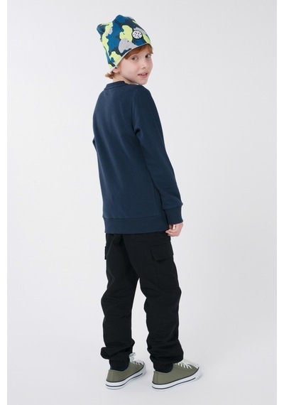 Brz Kids Dijital Baskılı Erkek Çocuk Sweatshirt Lacivert