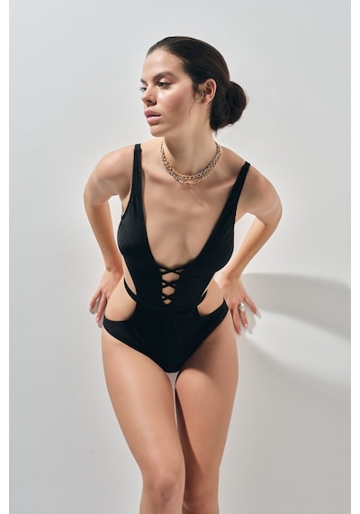 Too Salty Swimwear Siyah Derin Dekolteli Mayokini 23s107st Renkli Çok Renkli