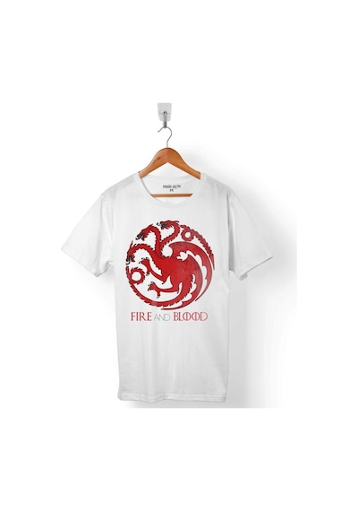 Game Of Thrones Fıre And Blood House Targaryen Erkek Tişört 001