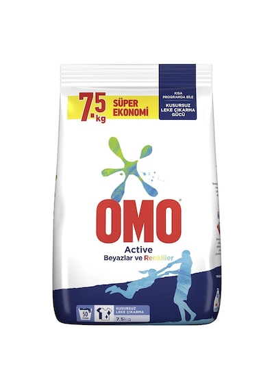 Omo Matik Active Renkli Ve Beyaz 7,5 Kg