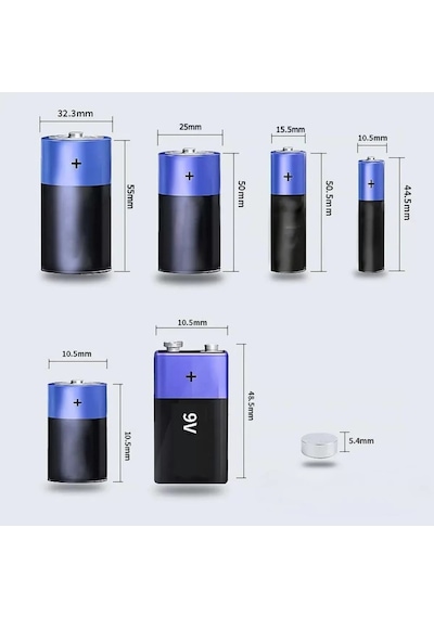 Evrensel Dijital Pil Test Cihazı Aa, Aaa, C, D, N, 9v Ve Düğme Pil Uyumlu Mini Pil Kapasite &amp Seviye Ölçer 4915