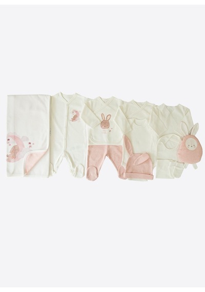 Kitikate Organik Sweet Rabbit 12'li Zıbın Set Ekru Ekru
