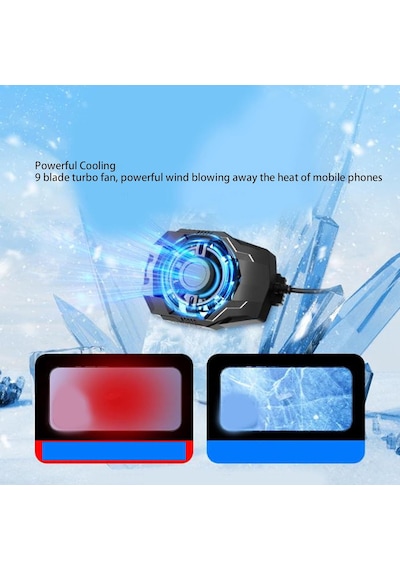 Gaming Cep Telefon Hava Soğutma Fanı 5500 Rpm Radyatör Soğutucu