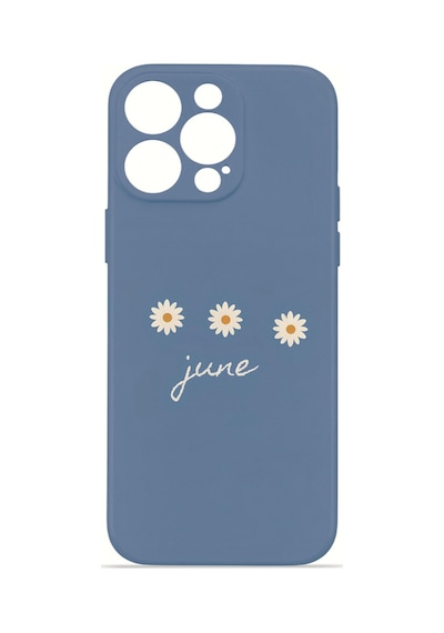 Apple iPhone Uyumlu 12 Pro Max Vorian İnce Kamera Korumalı Mika Kılıf June Daisy Blue June Daisy Blue Mika