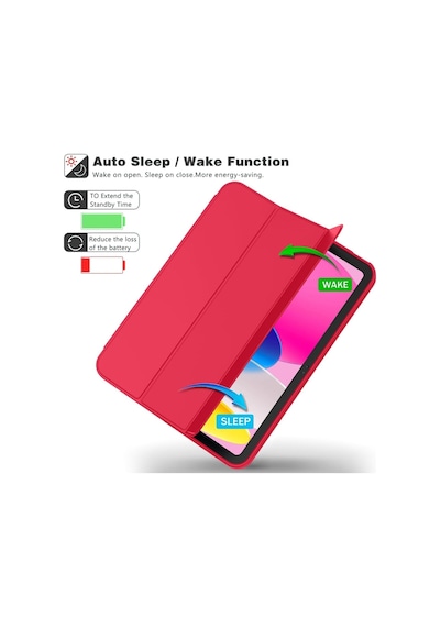 Apple Uyumlu iPad 11.nesil 2025 / 10.nesil 2022 Kalem Bölmeli Standlı Smart Kılıf Kapaklı Kılıf