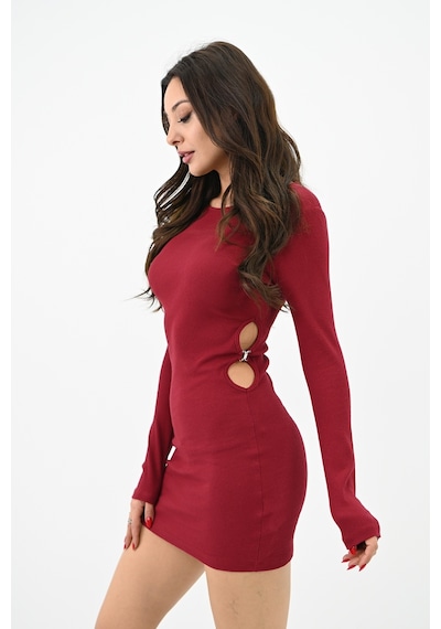 Koza Butik Kadın Pencere Detaylı Mini Elbise 5215-24 001