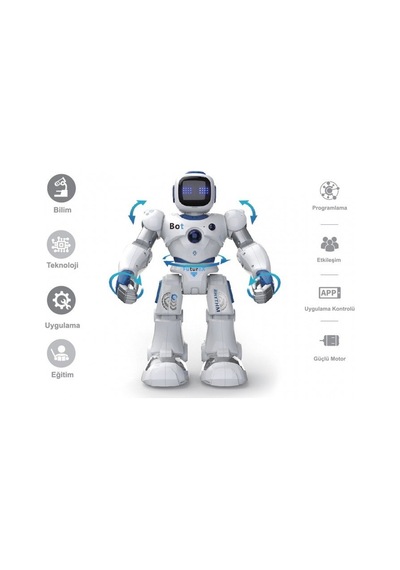 İnteraktif Şarjlı Akıllı Robot Uzaktan Kumandalı - Mavi Su Dünyası